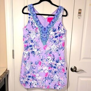 Lilly Pulitzer Ronnie Light Lilac Engineered Romper Size 8 Trunks In The…